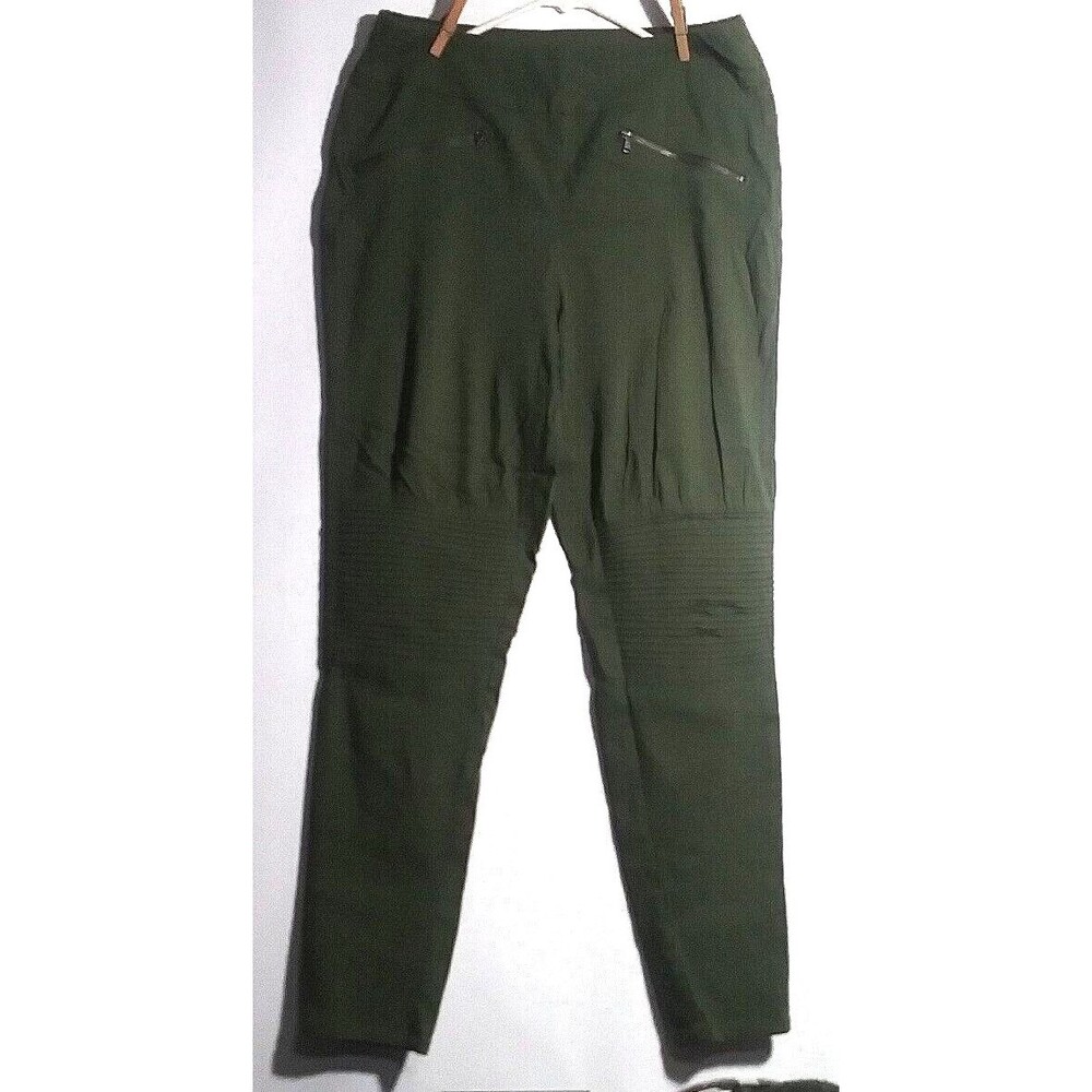 Soft Surroundings Medium 30" Pants Pleated Knees Green (See measurements)